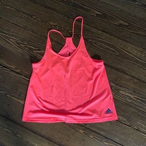 Neon pink Adidas tank top💗